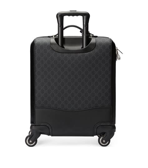 gucci supreme roller suitcase|Small GG cabin trolley in black Supreme .